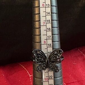 Black Goth Gothic Punk Grunge Emo Fairy Butterfly Ring Size 9 (5/20$)